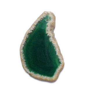Pandantiv agat verde, 49x38x5mm 1 buc