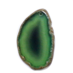 Pandantiv agata verde, 50x34x5mm 1 buc