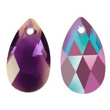 Swarovski Elements, Pear 6106 AMETHYST SHIMMER, 16mm  1 buc