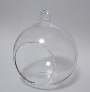 Glob sticla, transparent, 112x100x91mm, orificiu 57mm