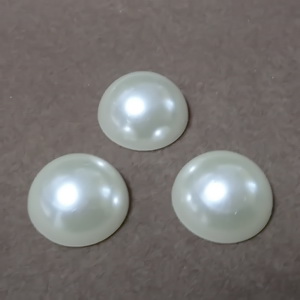 Cabochon plastic ABS, imitatie perle crem, 20x10mm 1 buc