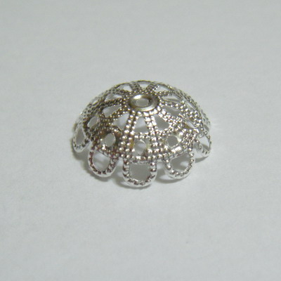 Capac filigran, argintiu, 14 mm
