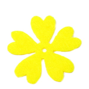 Fetru galben, floare 35x35x0.8mm-set 4buc