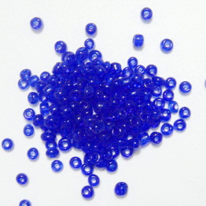 Margele nisip, transparente, albastru cobalt, 2mm 20 g