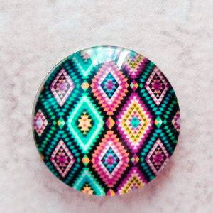 Cabochon sticla, 18x5mm, ,,Mozaic"