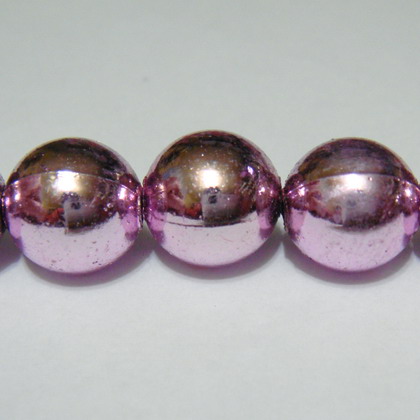 Perle plastic roz 10 mm