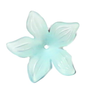Flori acrilice, frosted, bleu deschis, 29x7mm 1 buc