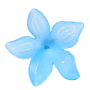 Flori acrilice, frosted, bleu, 29x7mm 1 buc