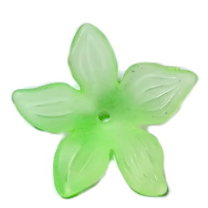Flori acrilice, frosted, verde deschis, 29x7mm