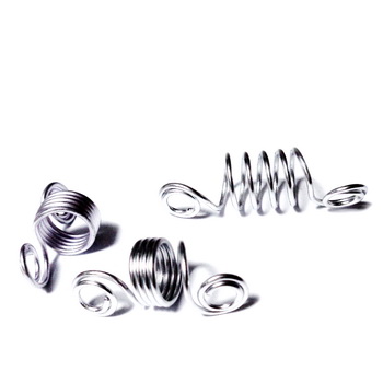 Accesoriu aluminiu cu spirale si 5 bucle pt.ornamente par, 22~23x10mm 1 buc