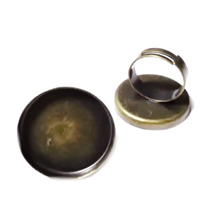 Baza inel, culoare bronz, reglabil, pt. cabochon 25mm 1 buc