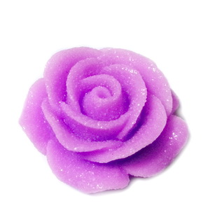 Cabochon rasina violet deschis, frosted, cu luciu, 30x30x11mm, baza 22~24mm 1 buc