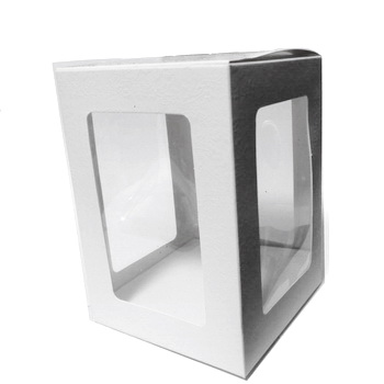 Cutie carton cu fereastra acetofan, 10x10x14cm