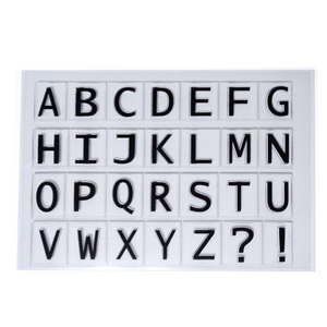 Stampile silicon, alfabet, litere mari de la A la Z, liteara 18x15-16mm 1 set
