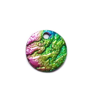 Pandantiv otel inoxidabil 304, IP(placat cu ioni), multicolor, 10x1mm
 1 buc