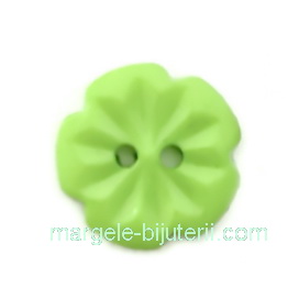 Nasturi plastic verde, floare 15x2.5mm 1 buc