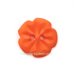 Nasturi plastic portocaliu inchis, floare 15x2.5mm