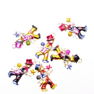Martisor plastic, cosar, 35x24mm-MIX culori