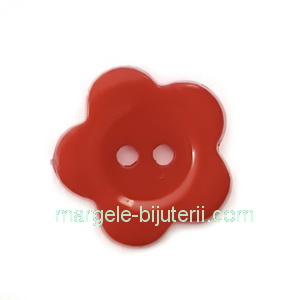 Nasturi plastic rosu, floare 16x2mm