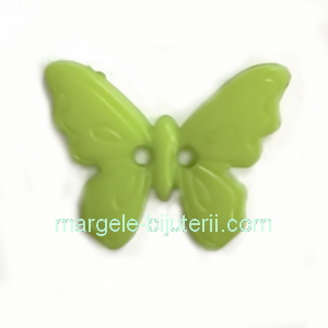 Nasturi plastic verde, fluturas 17x22.5x2mm