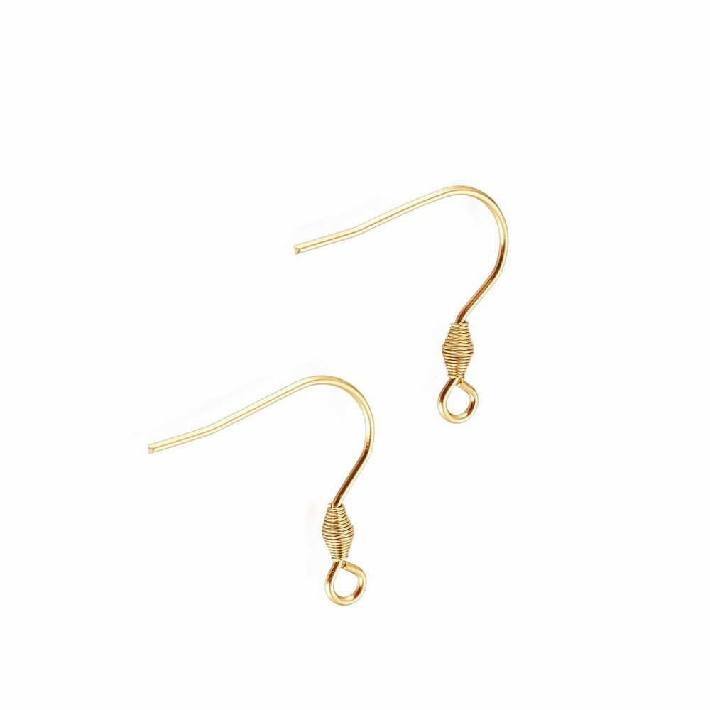 Tortite cercei otel inoxidabil 304, auriu, cu arc bob orez, 21x16x0.8mm 2 buc