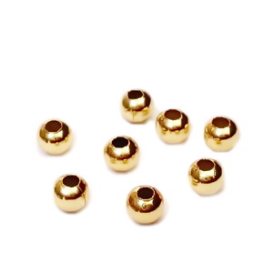 Margele otel inoxidabil 304, placate cu aur 24K, 4x3.5mm