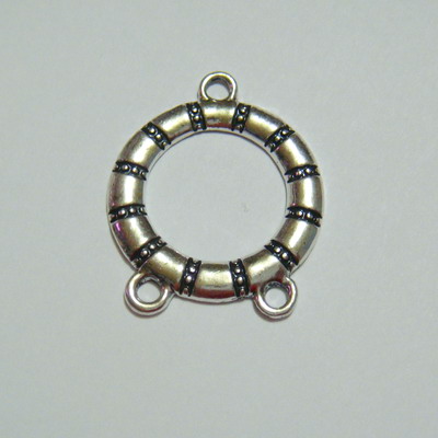 Conector nichel cu 3 ochiuri, 33x27 mm