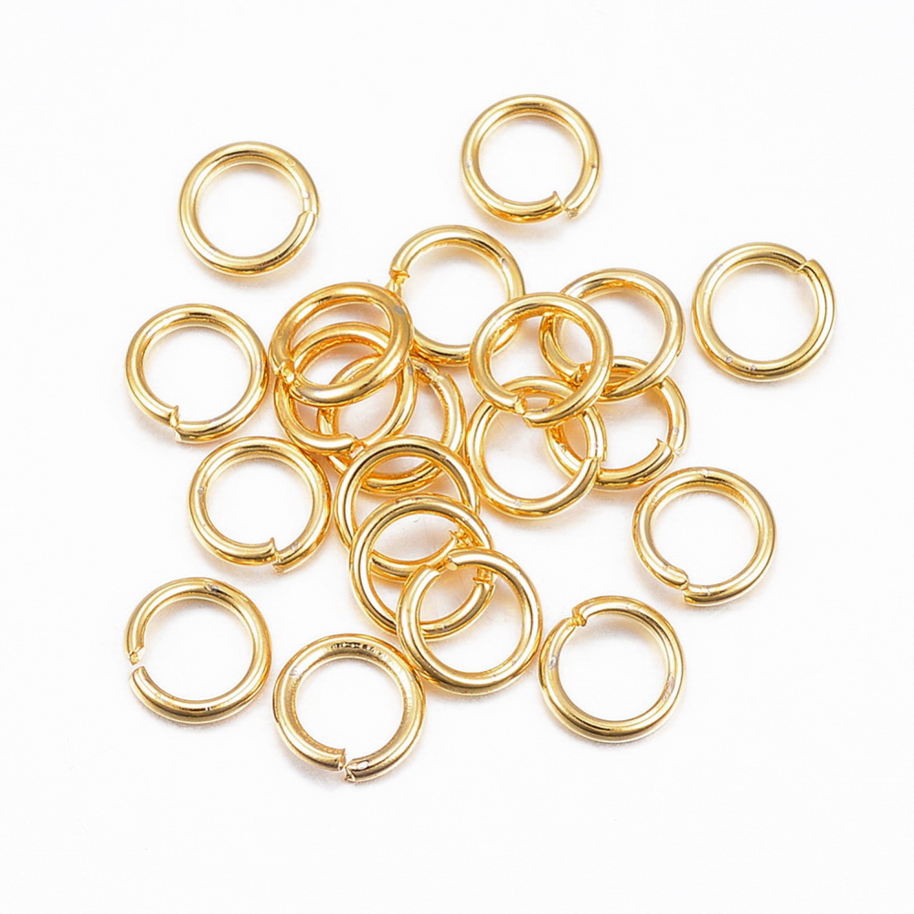 Zale simple otel inoxidabil auriu, 5x0.8mm 10 buc