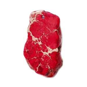 Pandantiv regalit rosu cu jasp imperial, 36x28x5mm 1 buc