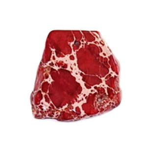 Pandantiv regalit rosu cu jasp imperial, 40X26x5mm 1 buc