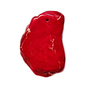 Pandantiv regalit rosu cu jasp imperial, 40X26x5mm 1 buc