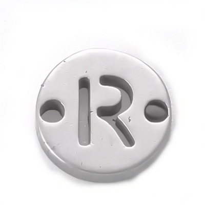 Conector/link otel inoxidabil 304, 6x1mm, decupata litera R 1 buc