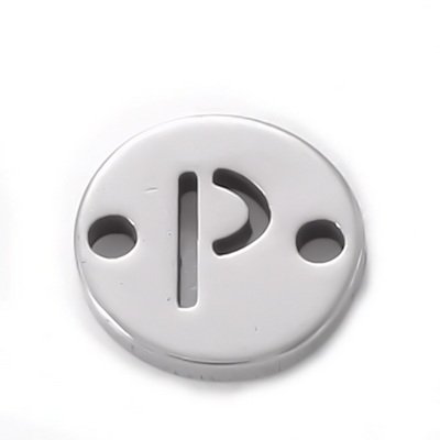 Conector/link otel inoxidabil 304, 6x1mm, decupata litera P 1 buc