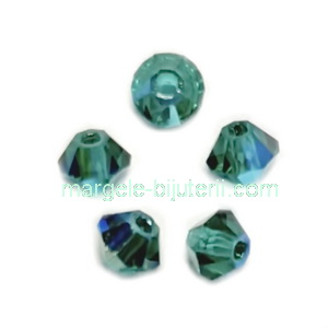 Margele Preciosa biconice Emerald AB - 3mm 1 buc