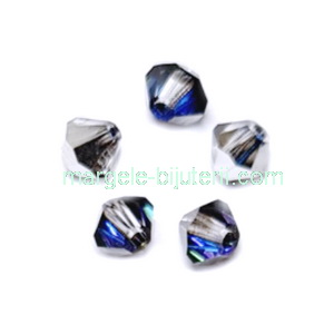 Margele Preciosa biconice Crystal Bermuda Blue - 4mm 1 buc