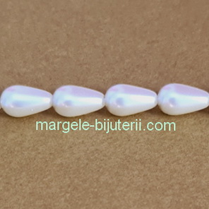 Perle Preciosa White 6x10mm 1 buc