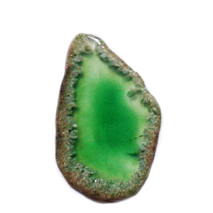 Pandantiv agat verde, 50x33x5mm 1 buc