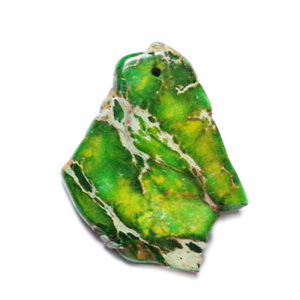 Pandantiv regalit verde cu jasp imperial, 24x20x5mm 1 buc