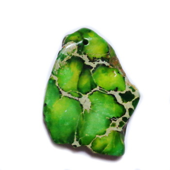 Pandantiv regalit verde cu jasp imperial, 27x17x5mm 1 buc