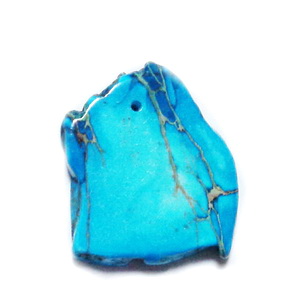 Pandantiv regalit albastru cu jasp imperial, 24x20x5mm 1 buc