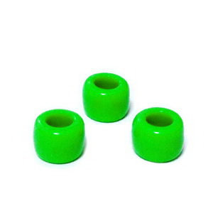 Margele plastic, verde deschis, 8x6mm, orificiu 4 mm