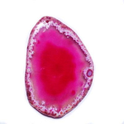 Pandantiv agata fucsia, 67x46x5mm 1 buc