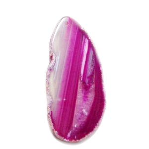 Pandantiv agat fucsia, 89x50x5mm 1 buc