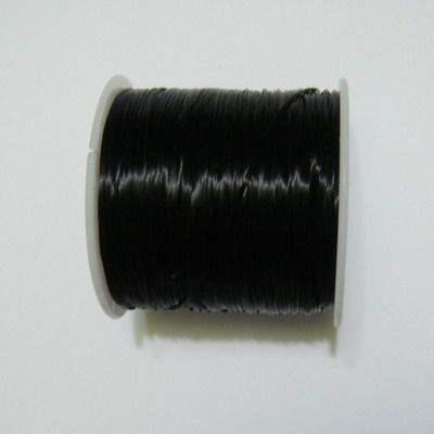 Fir elastic negru 0.8 mm, bobina 70 metri 1 buc