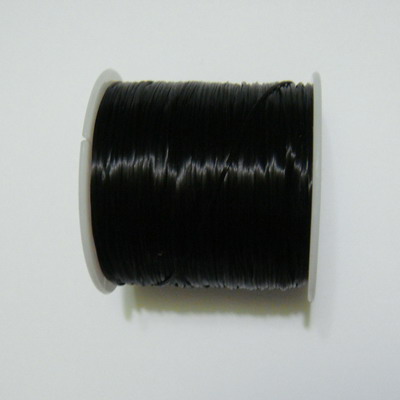 Fir elastic negru 0.8 mm, bobina 70 metri