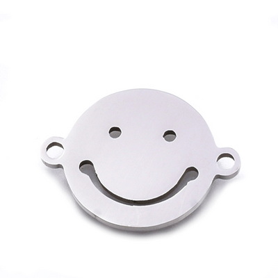 Conector/link otel inoxidabil 201, smile, 17x13x1mm