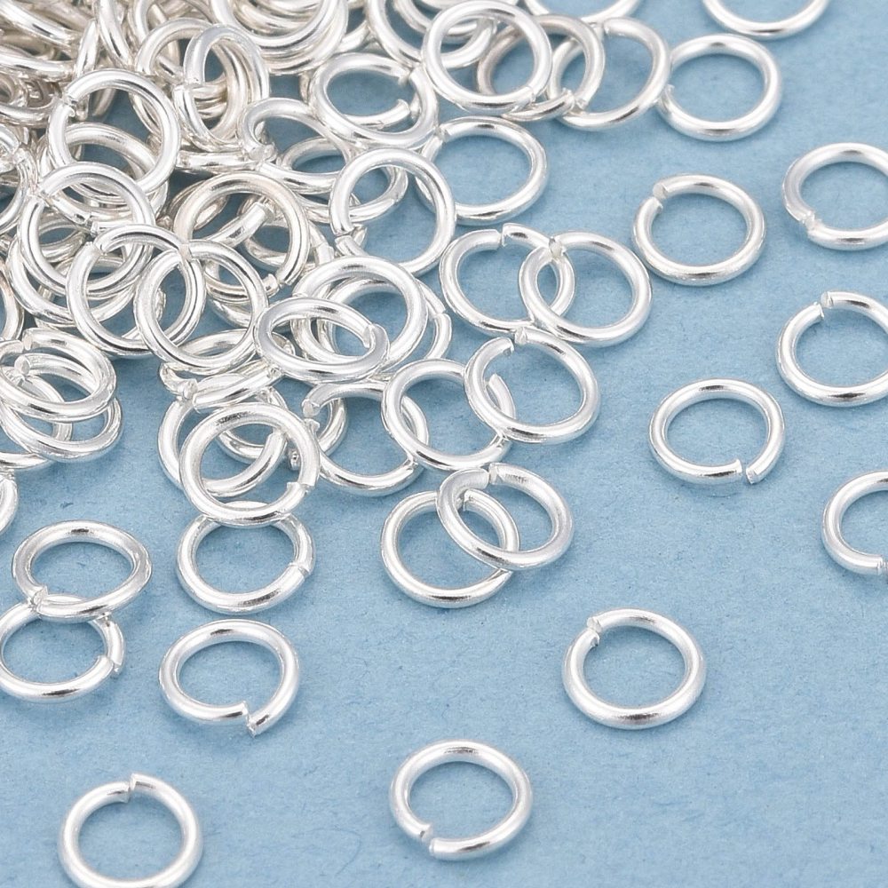 Zale simple, placate cu argint, 4x0.6mm 10 buc
