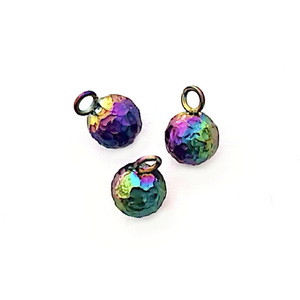 Pandantiv otel inoxidabil, stardust, IP(placat cu ioni) multicolor, 8x5mm
 1 buc