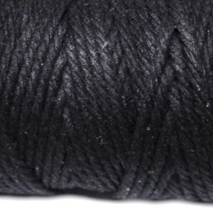 Snur bumbac, macrame, negru, 3mm