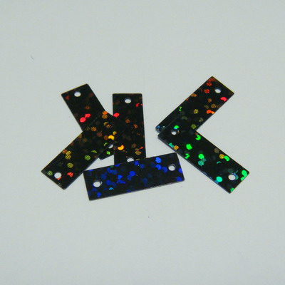 Paiete rectangulare negre 6x19 mm